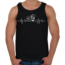 PRINTFASHION Hegesztő ekg - Férfi atléta - Fekete atléta, trikó