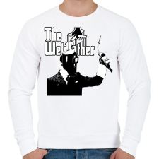 PRINTFASHION Hegesztő Keresztapa - Férfi pulóver - Fehér férfi pulóver, kardigán