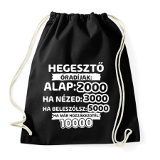 PRINTFASHION Hegesztő óradíjak - Sportzsák, Tornazsák - Fekete tornazsák