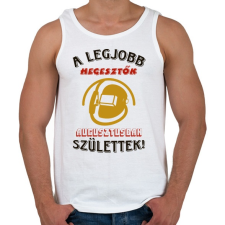 PRINTFASHION Hegesztő szülinapja augusztus színes - Férfi atléta - Fehér atléta, trikó