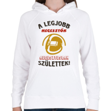 PRINTFASHION Hegesztő szülinapja augusztus színes - Női kapucnis pulóver - Fehér