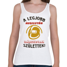 PRINTFASHION Hegesztő szülinapja március színes - Női atléta - Fehér női trikó