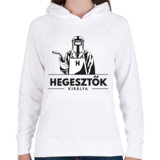 PRINTFASHION Hegesztők királya - Női kapucnis pulóver - Fehér női pulóver, kardigán
