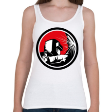 PRINTFASHION Hegesztős minta - fekete-fehér-vörös - Női atléta - Fehér