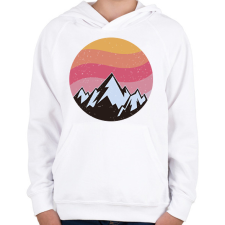 PRINTFASHION Hegycsúcs - Gyerek kapucnis pulóver - Fehér gyerek pulóver, kardigán