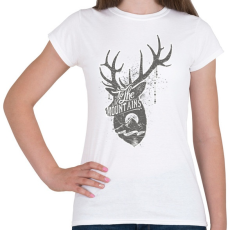 PRINTFASHION Hegyekben - Női póló - Fehér