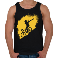 PRINTFASHION Hegyi kerékpáros - Férfi atléta - Fekete atléta, trikó