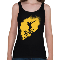 PRINTFASHION Hegyi kerékpáros - Női atléta - Fekete