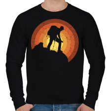 PRINTFASHION Hegymászó - Férfi pulóver - Fekete férfi pulóver, kardigán