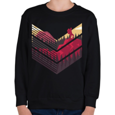 PRINTFASHION Hegymászó - Gyerek pulóver - Fekete