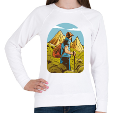 PRINTFASHION Hegymászó - Női pulóver - Fehér