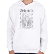 PRINTFASHION Heimdallr - Gyerek kapucnis pulóver - Fehér gyerek pulóver, kardigán