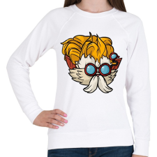 PRINTFASHION Hejmer - Női pulóver - Fehér női pulóver, kardigán