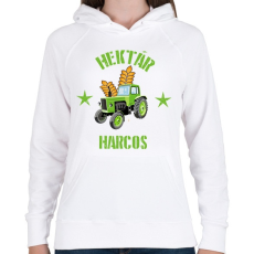 PRINTFASHION HEKTÁR HARCOS - Női kapucnis pulóver - Fehér