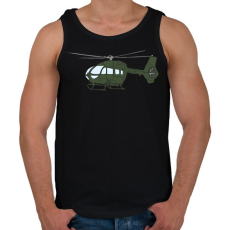 PRINTFASHION Helikopter - Férfi atléta - Fekete