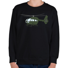 PRINTFASHION Helikopter - Gyerek pulóver - Fekete gyerek pulóver, kardigán