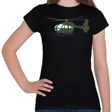 PRINTFASHION Helikopter - Női póló - Fekete