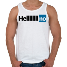 PRINTFASHION HELL NO - Férfi atléta - Fehér atléta, trikó