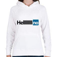 PRINTFASHION HELL NO - Női kapucnis pulóver - Fehér