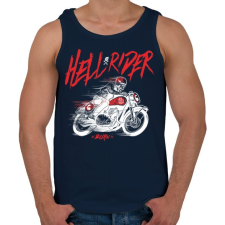 PRINTFASHION Hell Rider - fehér - Férfi atléta - Sötétkék atléta, trikó