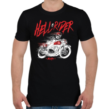 PRINTFASHION Hell Rider - fehér - Férfi póló - Fekete férfi póló
