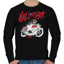 PRINTFASHION Hell Rider - fehér - Férfi pulóver - Fekete férfi pulóver, kardigán