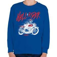 PRINTFASHION Hell Rider - fehér - Gyerek pulóver - Királykék gyerek pulóver, kardigán