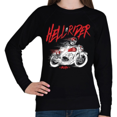 PRINTFASHION Hell Rider - fehér - Női pulóver - Fekete