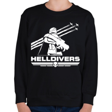 PRINTFASHION Helldivers - Gyerek pulóver - Fekete