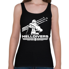 PRINTFASHION Helldivers - Női atléta - Fekete női trikó