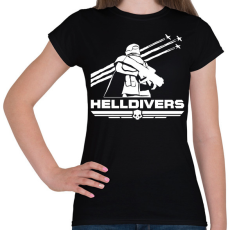 PRINTFASHION Helldivers - Női póló - Fekete