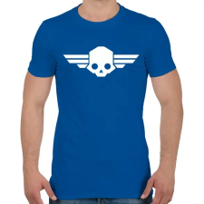 PRINTFASHION Helldivers skull - Férfi póló - Királykék férfi póló