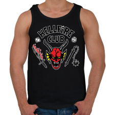 PRINTFASHION Hellfire Club 2 - Férfi atléta - Fekete atléta, trikó
