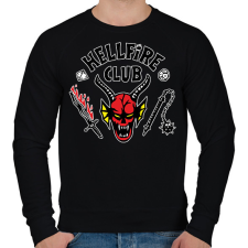PRINTFASHION Hellfire Club 2 - Férfi pulóver - Fekete férfi pulóver, kardigán