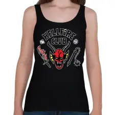 PRINTFASHION Hellfire Club 2 - Női atléta - Fekete női trikó