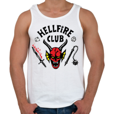 PRINTFASHION Hellfire Club - Férfi atléta - Fehér atléta, trikó