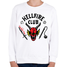 PRINTFASHION Hellfire Club - Gyerek pulóver - Fehér gyerek pulóver, kardigán