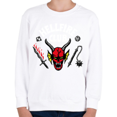 PRINTFASHION Hellfire Club - Gyerek pulóver - Fehér