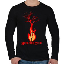 PRINTFASHION Hellfire Club heart - Férfi hosszú ujjú póló - Fekete férfi póló