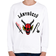 PRINTFASHION Hellfire Club lanybucsu - Gyerek pulóver - Fehér gyerek pulóver, kardigán