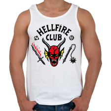 PRINTFASHION Hellfire Club - Stranger Things - Férfi atléta - Fehér atléta, trikó
