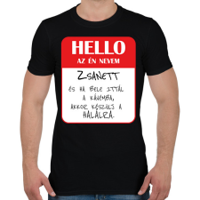 PRINTFASHION Hello az én nevem - Bögre - Férfi póló - Fekete férfi póló