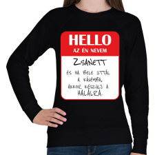 PRINTFASHION Hello az én nevem - Bögre - Női pulóver - Fekete női pulóver, kardigán