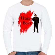PRINTFASHION hello boys - Férfi pulóver - Fehér férfi pulóver, kardigán