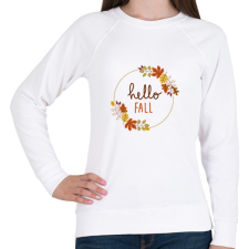 PRINTFASHION Hello Fall - Női pulóver - Fehér női pulóver, kardigán