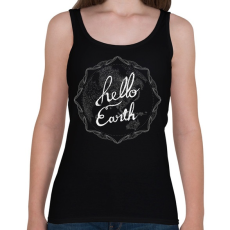 PRINTFASHION HELLO FÖLD - Női atléta - Fekete