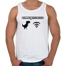 PRINTFASHION Hello my sworn enemy - Férfi atléta - Fehér atléta, trikó