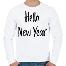 PRINTFASHION Hello New Year - Férfi pulóver - Fehér