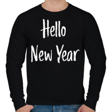 PRINTFASHION Hello New Year - Férfi pulóver - Fekete férfi pulóver, kardigán