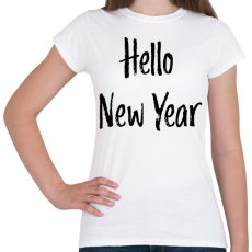 PRINTFASHION Hello New Year - Női póló - Fehér